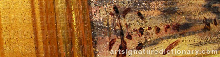 Authentic signature by Ivar Julius NYBERG on artwork