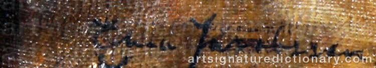 Authentic signature by Elna JAKOBSSON on  artwork