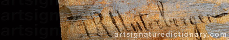 Authentic signature by Franz Richard UNTERBERGER on artwork