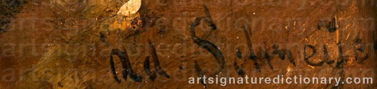 Signature by Adolf SCHREYER