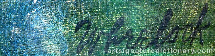 Authentic signature by Warren WHEELOCK on  artwork