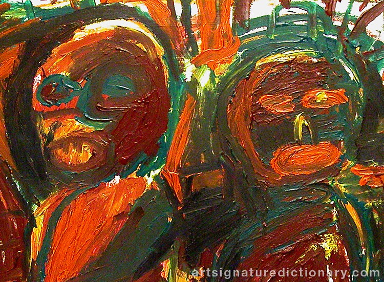 Close-up details showing Erland CULLBERG signature forgery characteristics