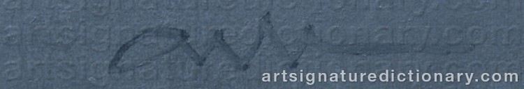 Authentic signature by Albert BERTELSEN on artwork