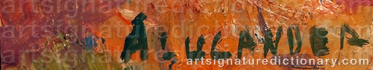 Authentic signature by Anitra LUCANDER on Painting/Watercolour artwork