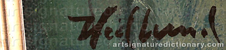 Authentic signature by Börje HEDLUND on artwork