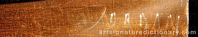 Authentic signature by Vasilije JORDAN on  artwork