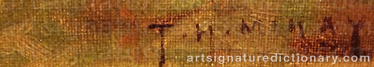 Authentic signature by Thomas Hill MCKAY on  artwork