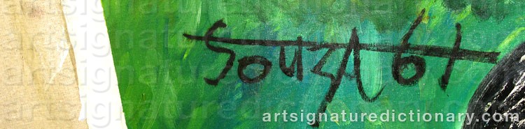 Forged signature of Francis Newton SOUZA