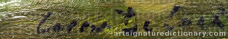 Authentic signature by Cesar De COCK on Painting/Watercolour artwork