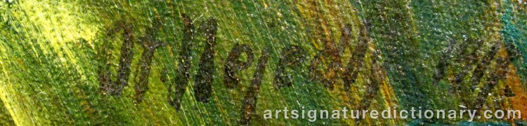 Authentic signature by Otakar NEJEDLY on  artwork