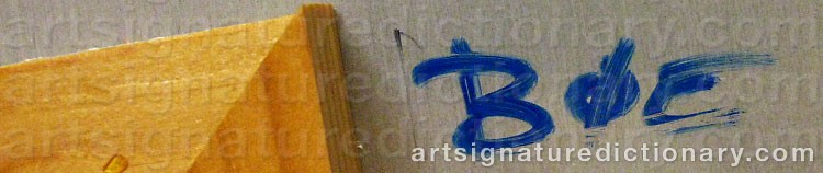 Authentic signature by Nils Olav BØE on  artwork