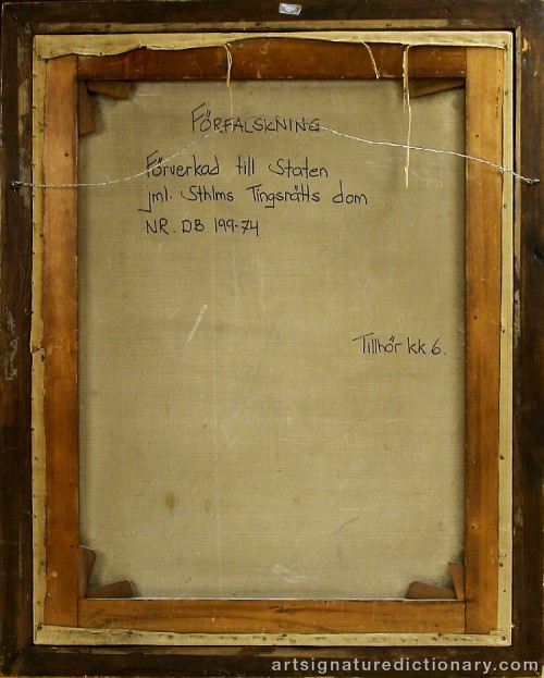 Close-up details showing Henri De TOULOUSE-LAUTREC signature forgery characteristics