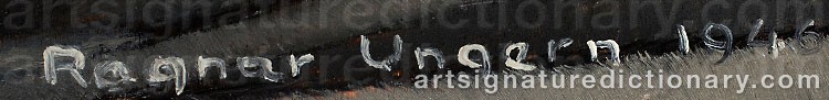 Signature by Ragnar UNGERN