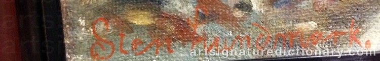 Authentic signature by Sten LUNDMARK on Painting/Watercolour artwork