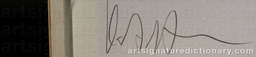 Authentic signature by Katinka ANDERSSON on  artwork