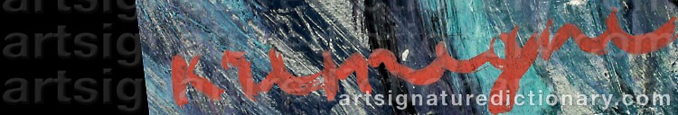 Signature by Pinchus KREMEGNE