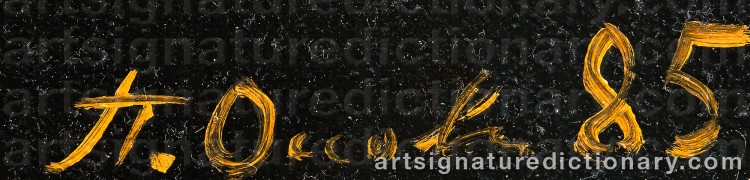 Authentic signature by Piotr OSSOVSKI on Painting/Watercolour artwork