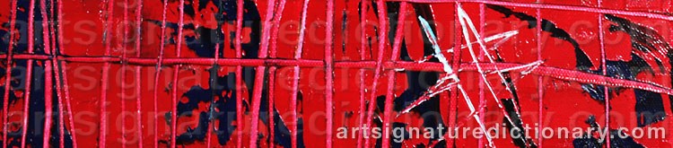 Authentic signature by Bozena OSSOWSKI on  artwork