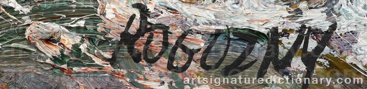 Authentic signature by Guena ROGOZNY on artwork