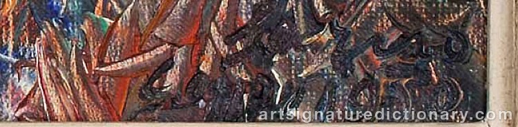 Authentic signature by Matteo SARNO on  artwork