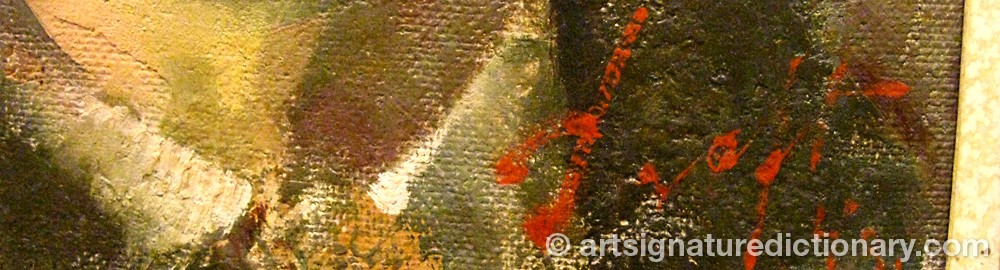 Authentic signature by Carl Erik PROFT on  artwork