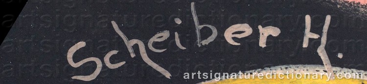 Signature by Hugo SCHEIBER