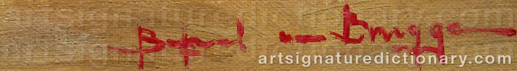 Signature by Barend Van Der BRUGGEN