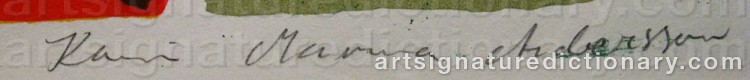 Signature by Karin ‘Mamma’ ANDERSSON