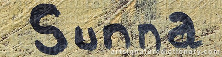 Authentic signature by Sunna BOHLEN on Painting/Watercolour artwork