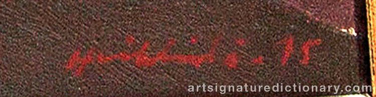 Authentic signature by Erkki HEIKKILÄ on  artwork