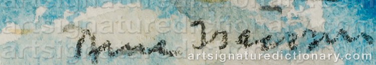 Authentic signature by Arne ISACSSON on Painting/Watercolour artwork