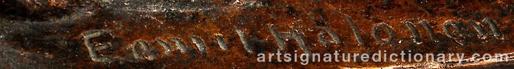Authentic signature by Emil HALONEN on artwork