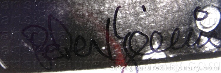 Authentic signature by Peter KJELLERÅS on artwork