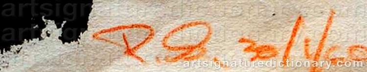 Authentic signature by Richard STANKIEWICZ on Drawing/Graphic/Print artwork