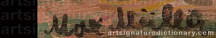 Authentic signature by Max MÜLLER on Painting/Watercolour artwork
