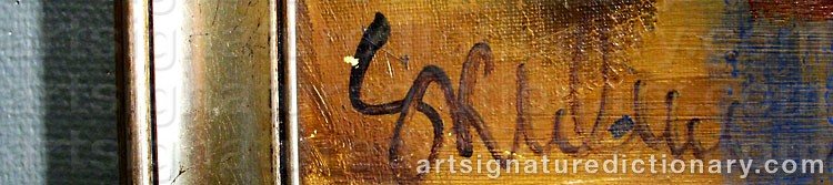 Authentic signature by Dzemma SKULME on  artwork