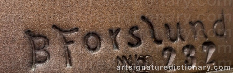 Signature by Bror FORSLUND