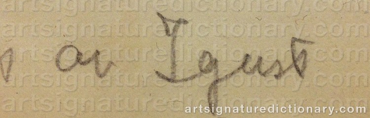 Authentic signature by Isak Gustaf CLASON on Drawing/Graphic/Print artwork