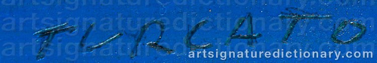 Authentic signature by Giulio TURCATO on artwork