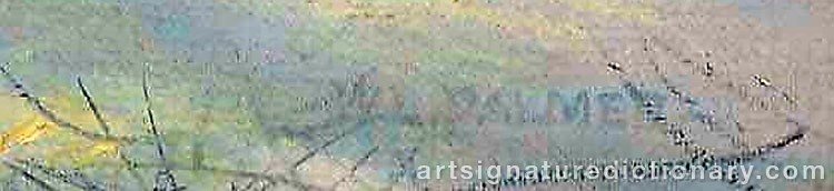Authentic signature by Walter Launt PALMER on  artwork