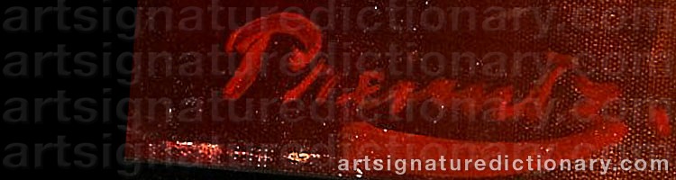 Authentic signature by Gustav Evert PREINITZ on  artwork