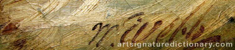Authentic signature by William WEBB on Painting/Watercolour artwork