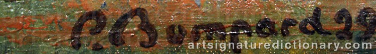 Authentic signature by Pierre BOMPARD on  artwork
