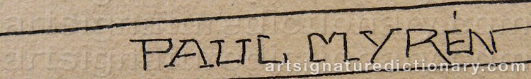 Signature by Paul MYRÉN