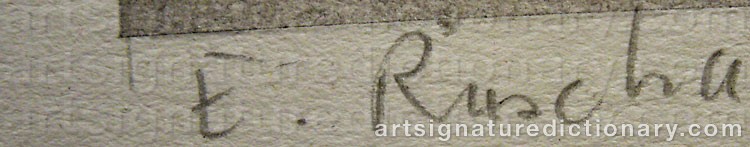 Signature by Edward Joseph ‘Ed’ RUSCHA