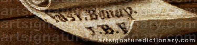 Authentic signature by Jean BERNARD on  artwork