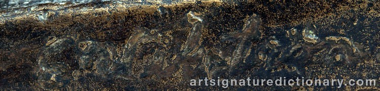 Authentic signature by Emil WIKSTRÖM on  artwork