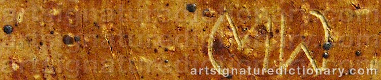 Authentic signature by Marianne WESTMAN on  artwork