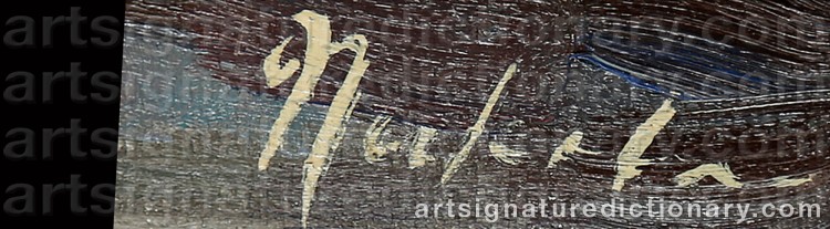 Authentic signature by Nadejda NOUKALO on Painting/Watercolour artwork