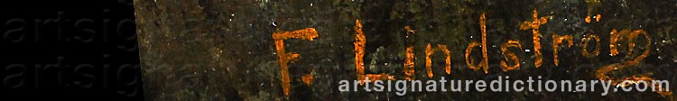 Signature by Fritz LINDSTRÖM